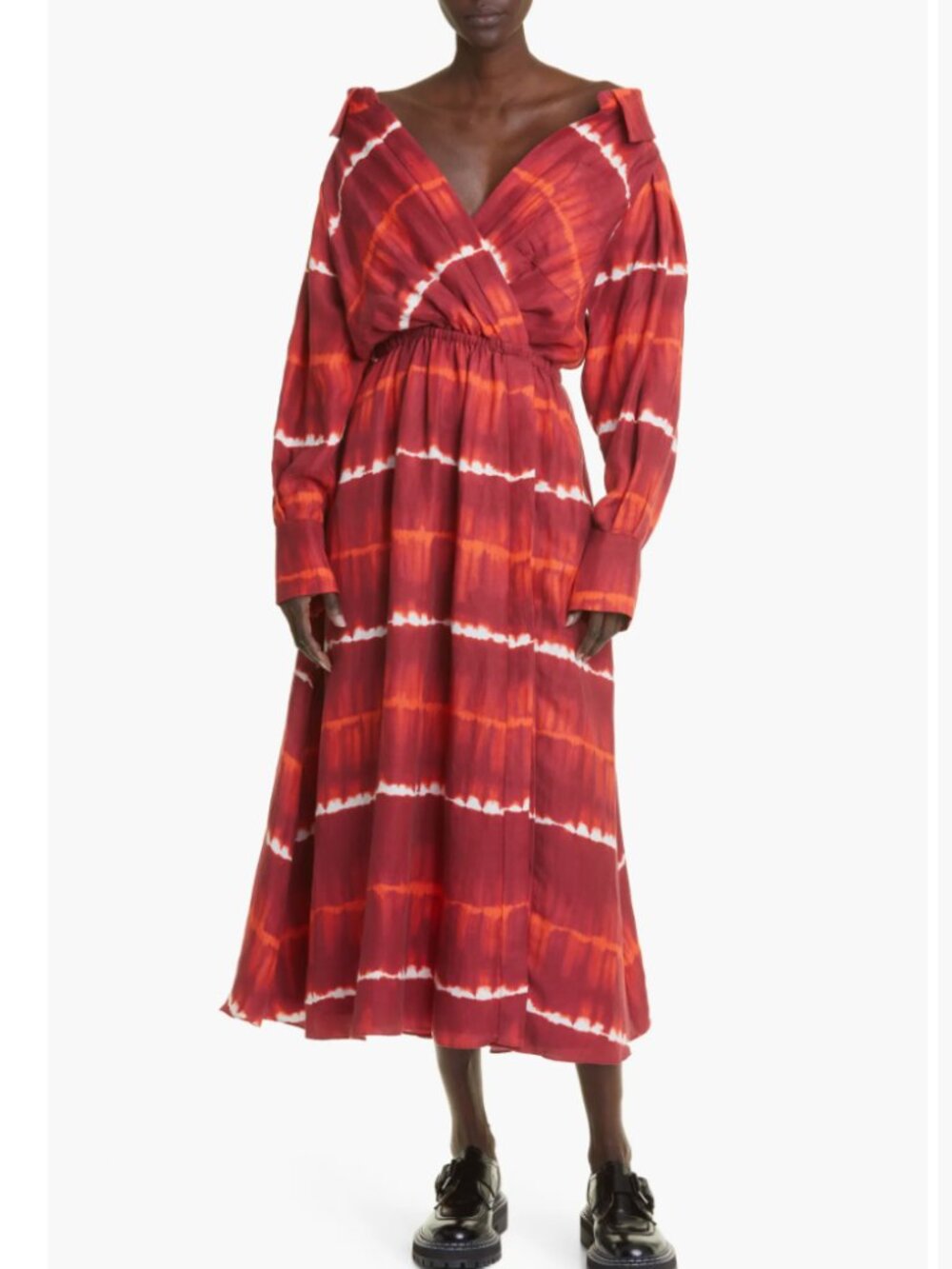 Altuzarra Lyddy off-the-shoulder tie-dyed linen maxi dress WITH matching belt